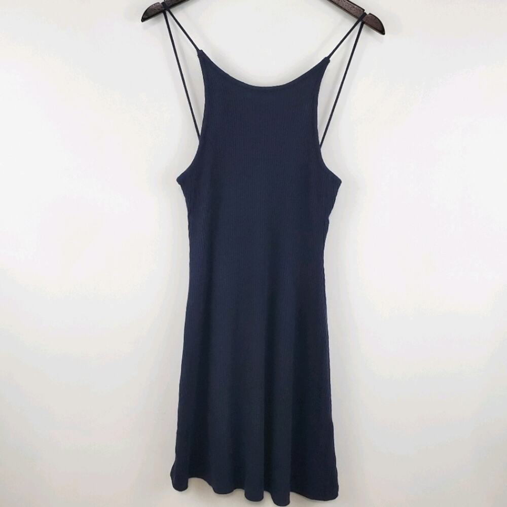 Topshop Spaghetti Strap Ribbed Mini Dress